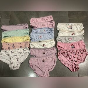 H&M 6/7 17 Cotton Briefs Bundle, Disney Minnie Mouse Frozen Elsa Anna Unicorns